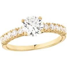 Damen - Silber Ringe FAVS Ring - Gold/Transparent