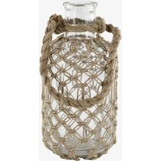 Chic Antique Flätad Jute Liten Glasvas Vas
