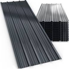 Tin Roofs Gardebruk 12 Pcs Galvanised Metal Roofing Sheets