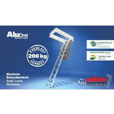 Außentreppen Wellhöfer Bodentreppe AluDrei 3-teilig 120 x 60 cm