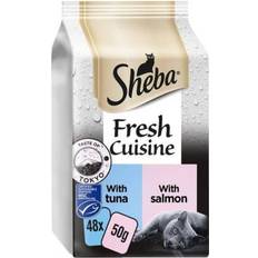 Sheba Pets Sheba Fresh Cuisine Salmon and Tuna in Gravy Wet Cat Food 48x50g
