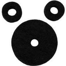 Ahead Black Wool Cymbal Felts Hi-Hat Pack