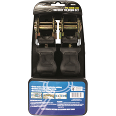 Black Bungee Cords & Ratchet Straps Pro-User Ratchet Tie Down Straps 4M Pack Of 2