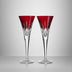 Champagne Glasses Waterford Lismore Red Toasting Flute Set of 2 Champagne Glass 2pcs