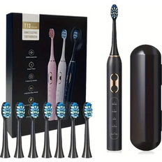 Electric Toothbrushes & Irrigators Bed Bath & Beyond Wilmington Ultrasonic Electric Toothbrush with Travel Case Black (1.0 In. W X 9.5 In. H X 1.0 In. D)