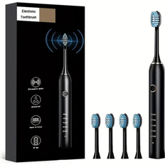 Electric Toothbrushes & Irrigators Bed Bath & Beyond Loring Electric Toothbrush with 5 Modes and 4 Brush Heads Black (1.89 In. W X 9.21 In. H X 1.89 In. D)