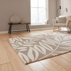 Carpets & Rugs Catherine Lansfield Sorral Leaves Natural Rug Brown