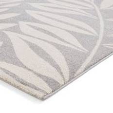 Catherine Lansfield Sorral Leaves Rug Grey
