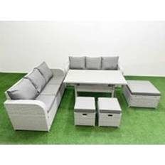 Fimous Garden Furniture of 9 Seater Outdoor Lounge Set