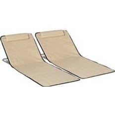 OutSunny Set of 2 Foldable Garden Beach Chair Mat