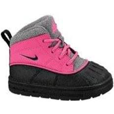 Nike Babies Boots Children's Shoes Nike Woodside 2 High TD - Pink Foil/Black-Cool Grey