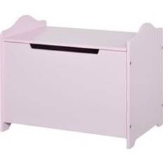 Storage Boxes Homcom Wooden Kids Toy Box Pink