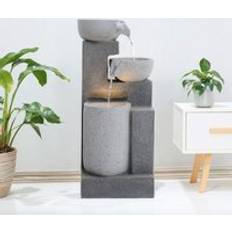 Garden Sanctuary 3-Tier Solar Powered Water Fountain Deco