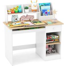 Costway Wooden Study Desk Natural 101 x 54 x 12 cm