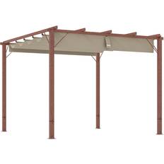 OutSunny Aluminium Garden Pergola 3 x 3 m