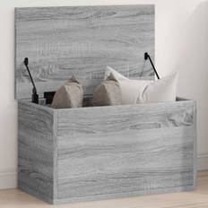 Grå - Træ Kister vidaXL Opbevaringsboks 60 x 35 x 35 cm Konstrueret Træ Grå Sonoma-Eg Kiste