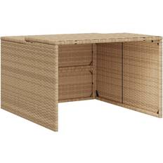 vidaXL Garage För Robotgräsklippare Beige 86x90x52/57 cm