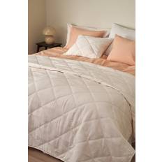&Home Heaven Check Hvid 260 x 260 Sengetæppe Hvid (260x)