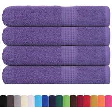 vidaXL Bastuhanddukar 4 St Lila 80 x 200 cm 360 gsm