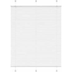 vidaXL Plisségardin Hvid 110x100 cm Stofbredde 109,4 cm Polyester