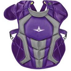 Catchers Gear All-Star System7 Axis NOCSAE Certified Youth Baseball Catcher's Chest Protector Ages 9 12 Purple