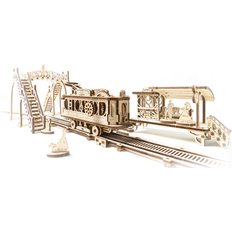 Scale Models & Model Kits Ugears Mechanical Town Tram Line