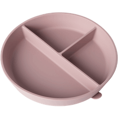 Ahlens Åhléns Tredelad Tallrik Silikon Mata Äta Rosa