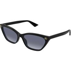 Gucci Mirror Glass Sunglasses Gucci Cat Eye Shiny Polarized - Black/Grey Gradient