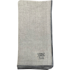 Lovely Linen Tygservetter Lovely Linen Servett Grace 4-Pack Vit Tygservett Vit