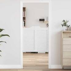 VidaXL Vit Dörrar vidaXL Slagdörrar Lamelldesign 2-par Vit 80x80 cm Innerdörr (80x)