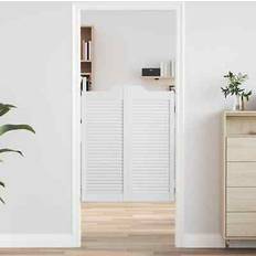 vidaXL Slagdörrar Lamelldesign 100 80 cm Massiv Furu Innerdörr (x)