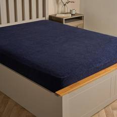 Brentfords Teddy Fleece Thermal Fitted 25 cm King Bed Sheet Blue (200x152cm)