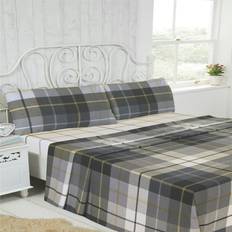 Rapport Home Flannelette Brushed Cotton Set Single Bed Sheet Blue