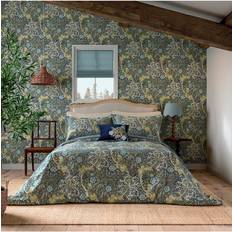 Morris & Co Seaweed Cotton Set Double Duvet Cover Blue