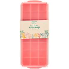 Red Ice Cube Trays Flexible with Lid Ice Cube Tray