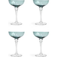 Blue Champagne Glasses Habitat Japonica Set of 4 Coupe Champagne Glass