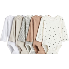 Multicolour Bodysuits H&M Bebé Blanco Pack De 5 Bodies - Blanco