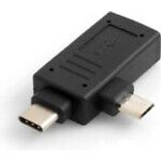 System-S USB Type A 2.0 To Micro USB USB C 3.1 Flash Drive