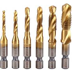Power Tool Accessories Zunate HSS Drill and Tap Bits 6pcs Set