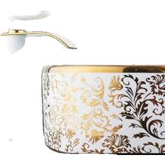 OEM Badrumskran Guld Finish Vattenfall Design White