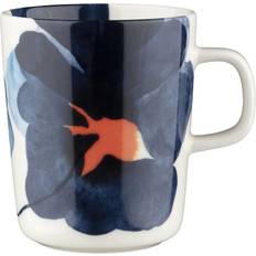 Marimekko Keukenaccessoires Marimekko Valssi 25 cl White-Dark Blue-Orange Becher 25cl