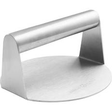 Rostfritt stål Hamburgerpressar Anders Petter Steel Essentials 14 cm Borstat Stål Hamburgerpress 14cm