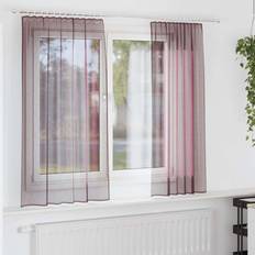 vidaXL Voile Gardiner Med Løkker 2 Stk 140x175 cm Lilla