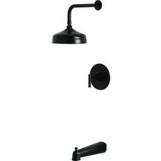 Shower Systems Kingston Brass Manhattan Tub and Shower Trim Package KB633.CML Black