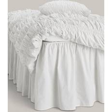 Staycation Reunusverho Loosed Puuvilla Percale Valkoinen