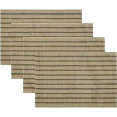 House Doctor Dukar & Tygservetter House Doctor Hdfica 4 Pack Natur Svart 46x35x0 cm Bordstablett Svart (48x)