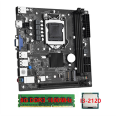 ITX Motherboards Spactz ITX H61 Desktop Motherboard with I3-2120 1X8G DDR3 1600MHz RAM