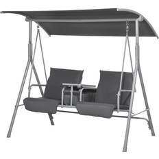 Hammockar OutSunny Hollywoodschaukel 2-Sitzer mit Baldachin bis 180 kg