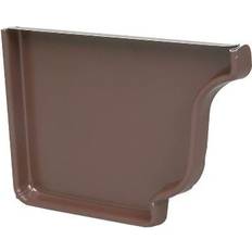 Gutter Amerimax Brown 5k Left Al Br End Cap
