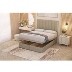Somnior Austin Linen Fabric Ottoman Bed Set Small Single